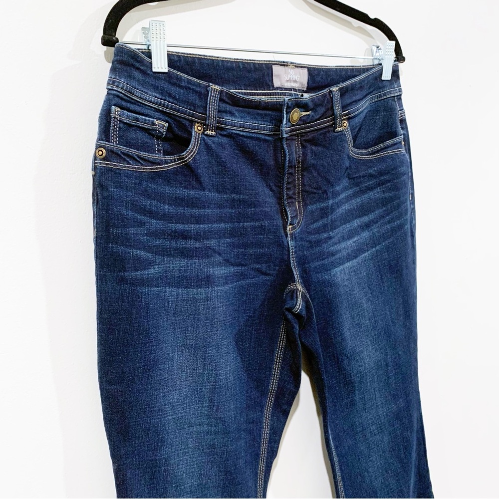 Chico's So Slimming Dark Blue Boot Cut Jeans - Picture 5 of 8